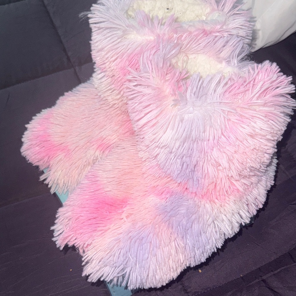 Justice Pink and Purple Kids Slippers
